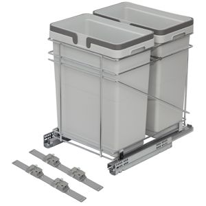 Waste Bin Kit 18" — Double 32Q with Lid