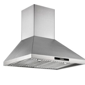 36" Stainless Steel Wall Hood - 3 Speeds - Soft Touch Switch