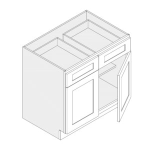 Base Cabinet — 30", 33" & 36" Wide, Two Drawers, Two Doors