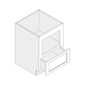 Microwave Cabinet — 24" Wide, One Opening, One Drawer