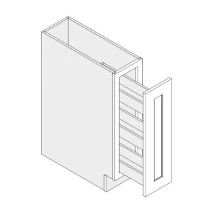 Spice Pull — 6" & 9" Wide, One Door, Three Spice Racks