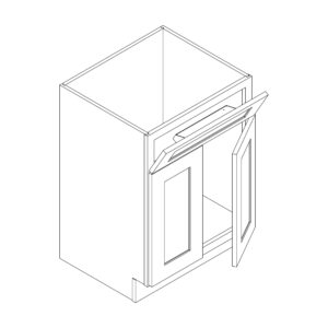 Vanity Sink Base — 24", 30" & 36" Wide, One Tip Out, Two Doors