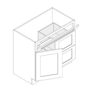 Vanity Sink Combo Right — 30", 36" & 42" Wide, Two Drawers, One Door