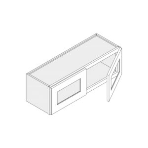 Glass Door For W2412GDC Cabinet (24"W × 12"H)