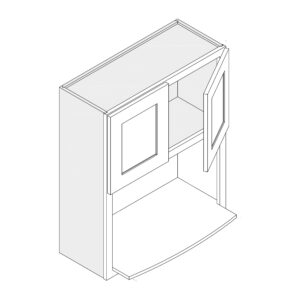 Wall Microwave — 24" & 30" Wide, One Shelf, Two Doors