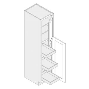 Wall Pantry Cabinet — 15" & 18" Wide, Single Door