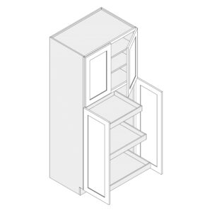 Wall Pantry Cabinet — 24" & 30" Wide, Double Doors