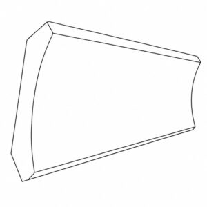 Modern Crown moulding profile — applies to MCM2, MCM4, and MCM6 variations