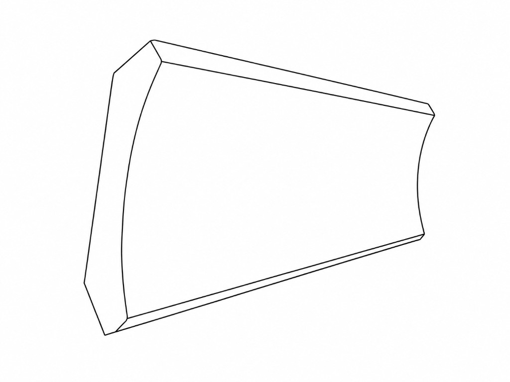 Modern Crown moulding profile — applies to MCM2, MCM4, and MCM6 variations