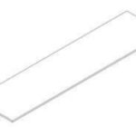 Isometric line drawing of a 3/4 inch thick panel, 30 inch deep by 96 inch high