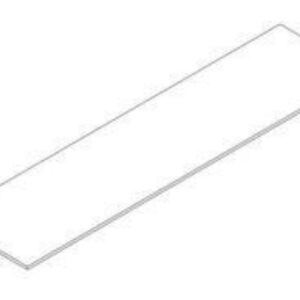 Isometric line drawing of a 3/4 inch thick panel, 30 inch deep by 96 inch high