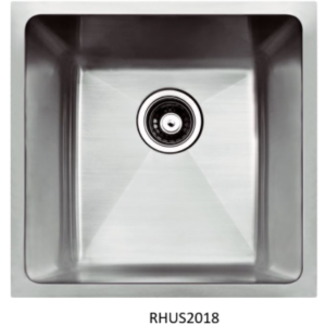 Kitchen Sink — Reverse Handmade Single Bowl Undermount Sink — 20"W × 9"H × 18"D